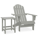 vidaXL Tuinstoel Adirondack met tafel massief vurenhout wit