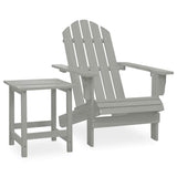 vidaXL Meuble de jardin Adirondack avec table massive vurenhout blanc