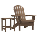 vidaXL Tuinstoel Adirondack met tafel massief vurenhout wit