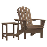 vidaXL Meuble de jardin Adirondack avec table massive vurenhout blanc