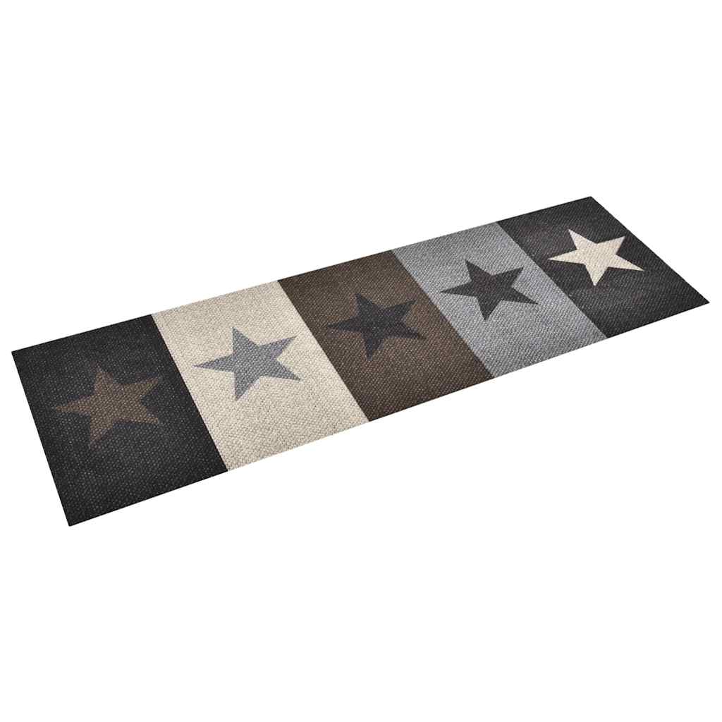 vidaXL Keukenmat wasbaar groenteprint 45x150 cm fluweel