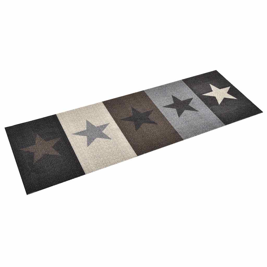 vidaXL Keukenmat wasbaar groenteprint 45x150 cm fluweel