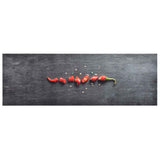 vidaXL Keukenmat wasbaar groenteprint 45x150 cm fluweel