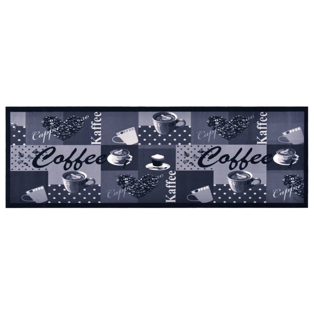 vidaXL Keukenmat wasbaar groenteprint 45x150 cm fluweel