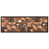 vidaXL Keukenmat wasbaar groenteprint 45x150 cm fluweel