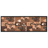vidaXL Keukenmat wasbaar groenteprint 45x150 cm fluweel