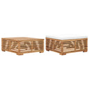 vidaXL Table de rangement et support de rangement avec coussins crème et salle de thé