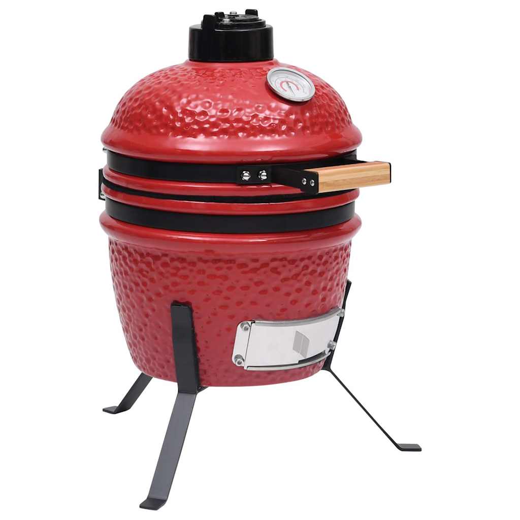 vidaXL Kamado barbecue 2-in-1 56 cm ceramic black