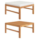 vidaXL Tuintafel 63x63x30 cm massif teakhout