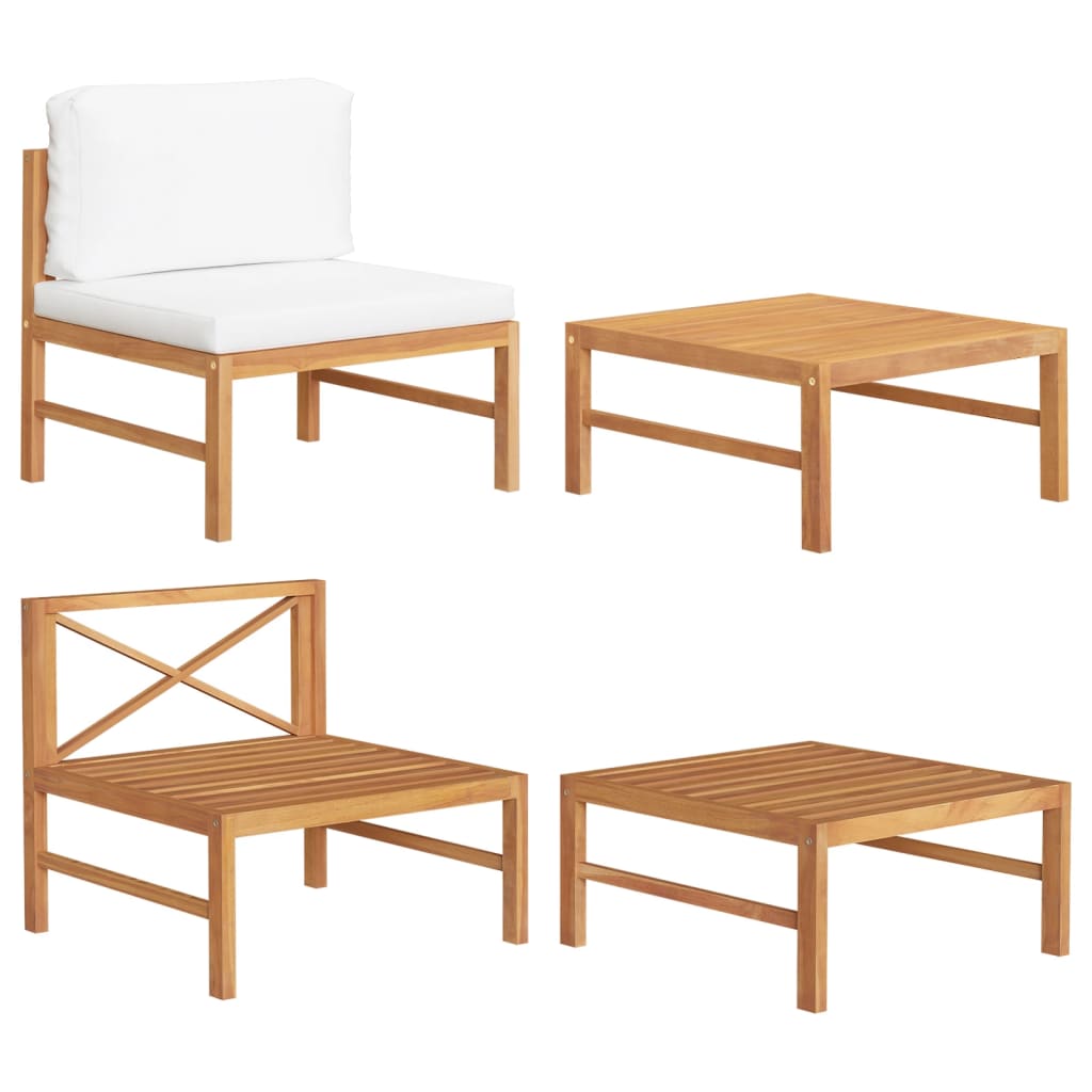 vidaXL Garden Table 63x63x30 cm Solid Teak Wood