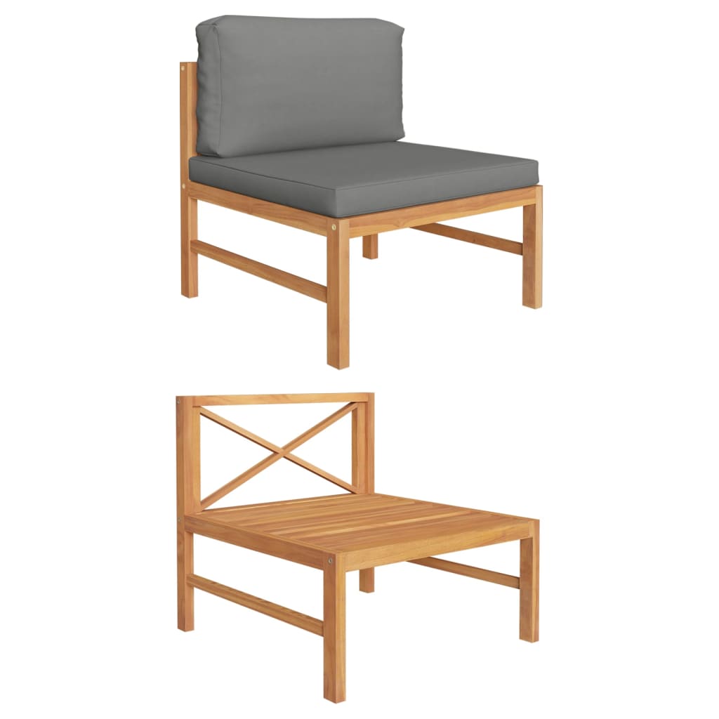 vidaXL Garden Table 63x63x30 cm Solid Teak Wood