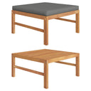 vidaXL Tuintafel 63x63x30 cm massif teakhout
