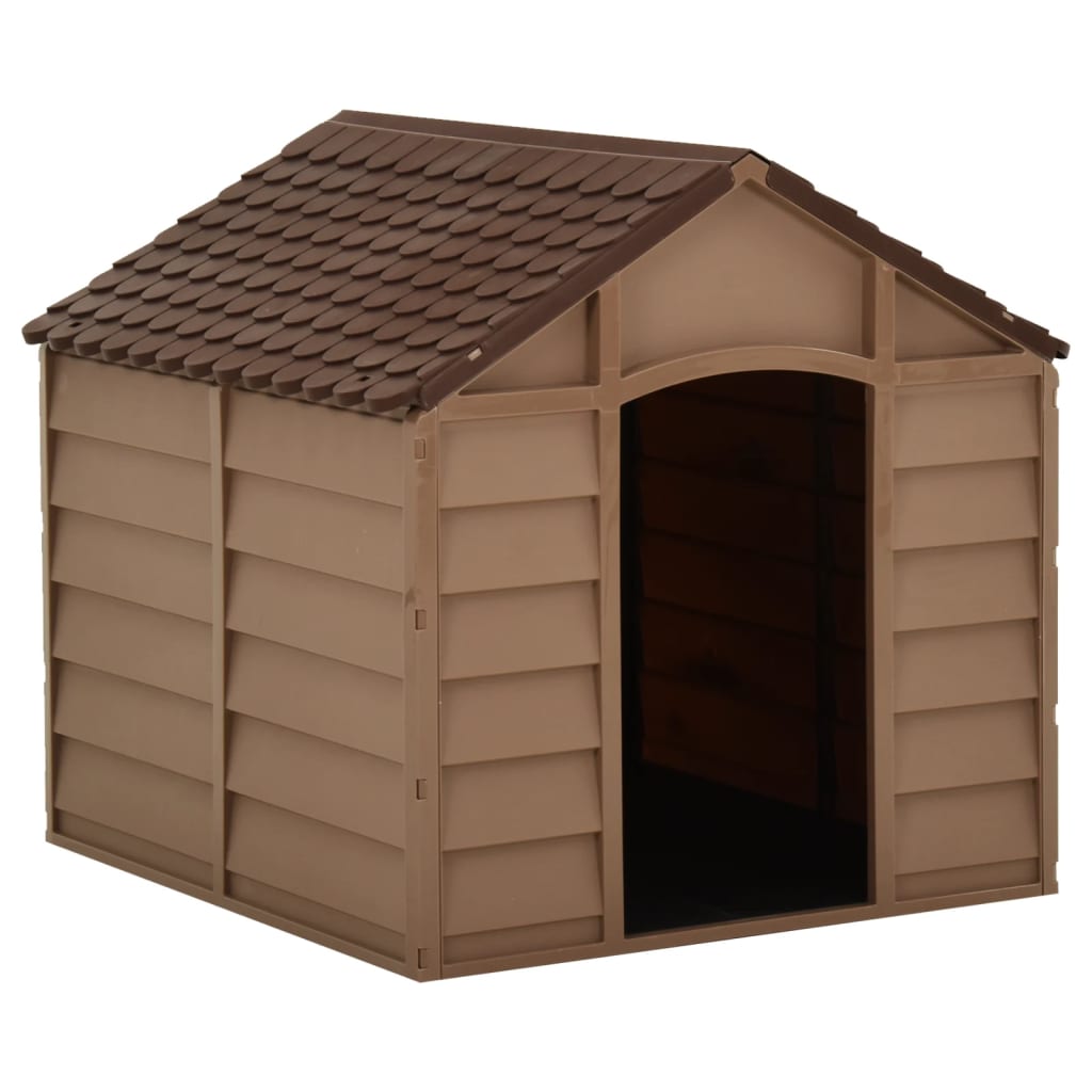 vidaXL Hondenhok 71x71,5x68 cm PP bruin