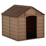 vidaXL Hondenhok 71x71,5x68 cm PP bruin