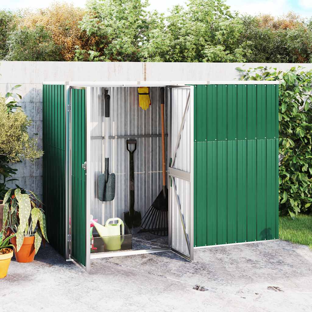 vidaXL Tuinschuur 88x89x161 cm gegalvaniseerd staal groen