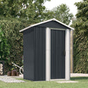vidaXL Tuinschuur 126x97,5x177 cm gegalvaniseerd staal groen