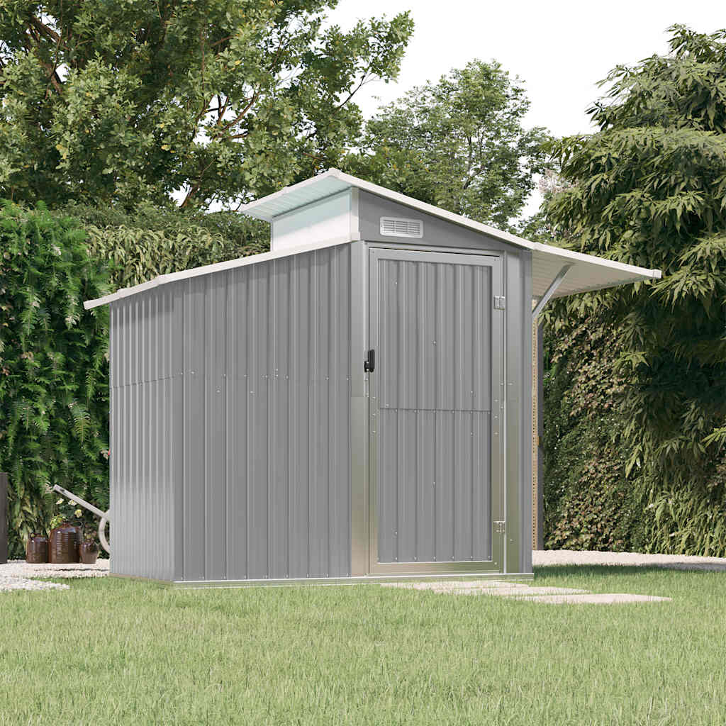 vidaXL Tuinschuur 270x130x208,5 cm gegalvaniseerd staal groen