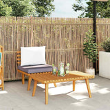 vidaXL Banquette de jardin à 2 boutons avec coussins en acacia massif