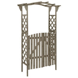 vidaXL Pergola met poort 116x40x204 cm massief vurenhout