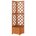 vidaXL Trellis Planter Corner Model 40x40x150 cm Solid Spruce Wood