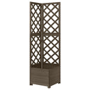 vidaXL Trellis Planter Corner Model 40x40x150 cm Solid Spruce Wood
