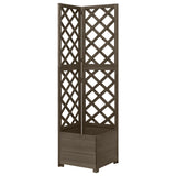 vidaXL Latwerkplantenbak hoekmodel 40x40x150 cm massief vurenhout