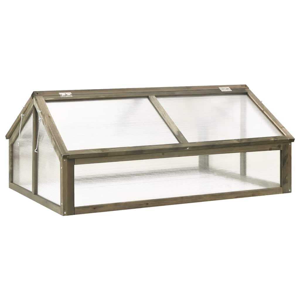 vidaXL Broeikas 114x80x50 cm vurenhout bruin