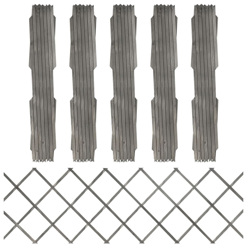 vidaXL Tuinlatwerken 5 st 180x80 cm massief vurenhout