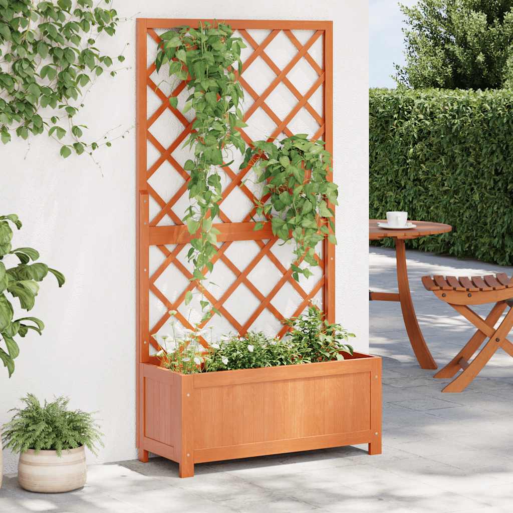vidaXL Latwerkplantenbak 40x30x135 cm massief vurenhout