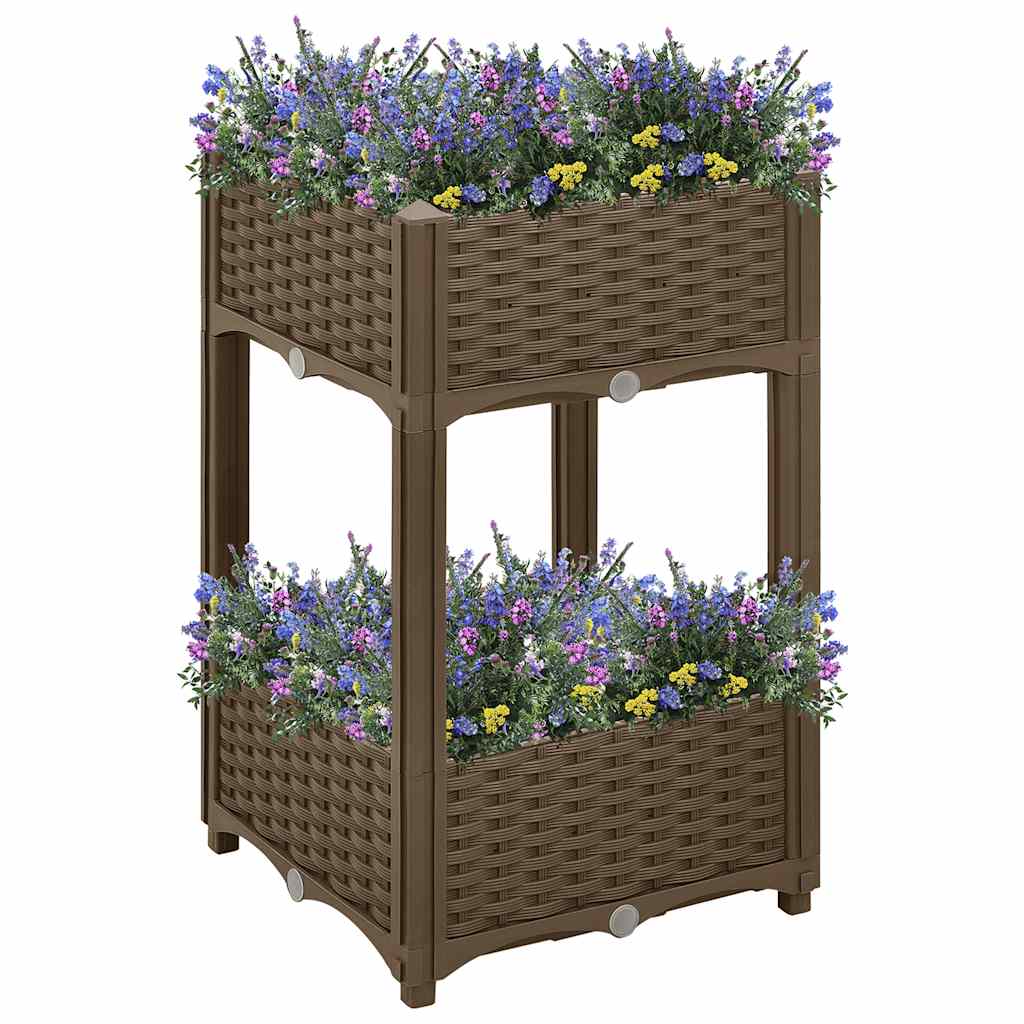 vidaXL Plantenbak verhoogd 40x40x23 cm polypropeen