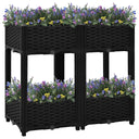vidaXL Plantenbak verhoogd 40x40x23 cm polypropeen