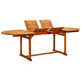 vidaXL Tuintafel (150-200)x100x75 cm massief acaciahout