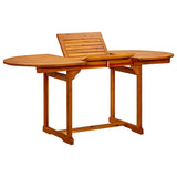 vidaXL Tuintafel (150-200)x100x75 cm massief acaciahout