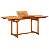 vidaXL Tuintafel (150-200)x100x75 cm massief acaciahout