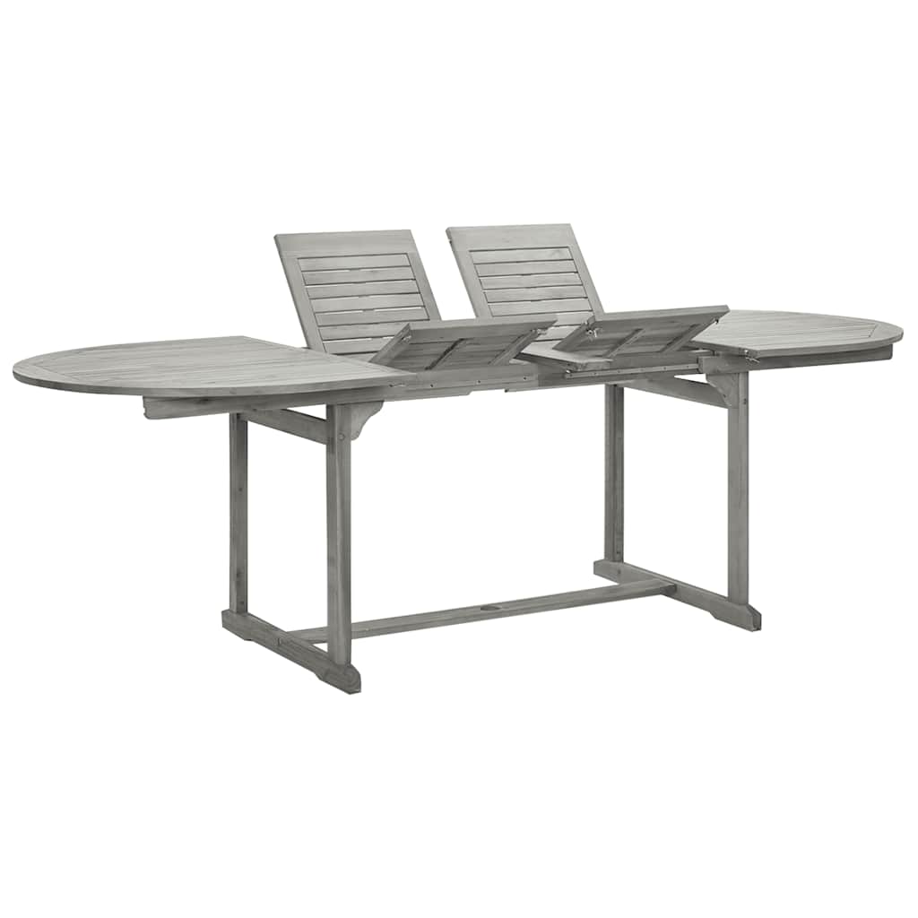 vidaXL Tuintafel (150-200)x100x75 cm massief acaciahout