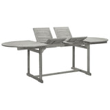vidaXL Tuintafel (150-200)x100x75 cm massief acaciahout