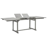 vidaXL Tuintafel (150-200)x100x75 cm massief acaciahout