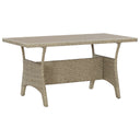 vidaXL Tuintafel 120x70x66 cm gris en polyrotin