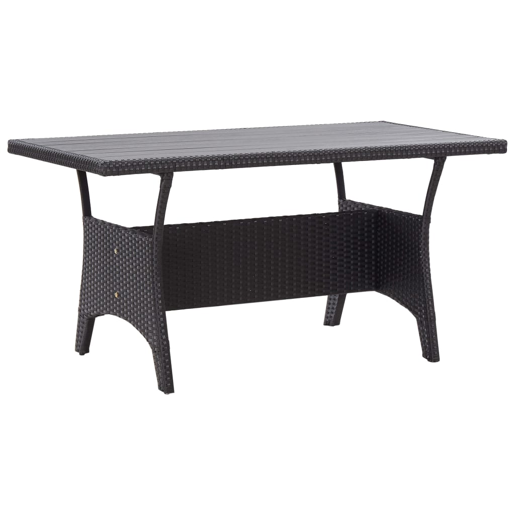 vidaXL Tuintafel 120x70x66 cm poly rattan grijs
