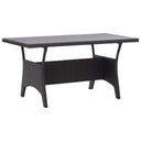 vidaXL Tuintafel 120x70x66 cm gris en polyrotin