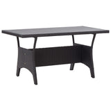 vidaXL Tuintafel 120x70x66 cm poly rattan grijs