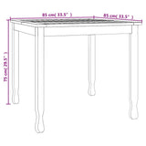 vidaXL Tuintafel 85x85x75 cm massief teakhout
