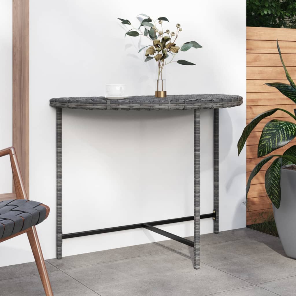 vidaXL Tuintafel 100x50x75 cm poly rattan zwart