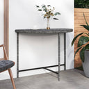 vidaXL Tuintafel 100x50x75 cm poly rotin noir