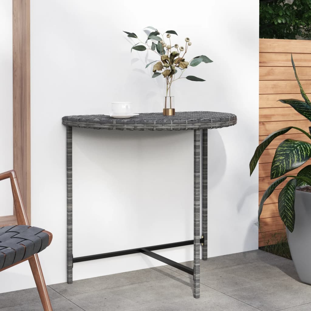 vidaXL Tuintafel 100x50x75 cm poly rattan zwart