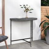 vidaXL Tuintafel 100x50x75 cm poly rattan zwart