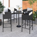 vidaXL Bar Stools 2 pcs with cushions poly rattan brown