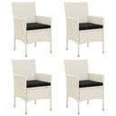vidaXL Garden Chairs 2 pcs with Cushions Poly Rattan Brown