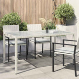 vidaXL Tuintafel 90x90x75 cm gehard glas en poly rattan bruin