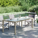 vidaXL Tuintafel 190x90x75 cm gehard glas en poly rattan black